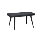 Dino Ahşap Ayak Siyah Deri Mutfak Masası Bankı Siyah