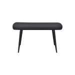 Dino Ahşap Ayak Siyah Deri Mutfak Masası Bankı Siyah - Görsel 2