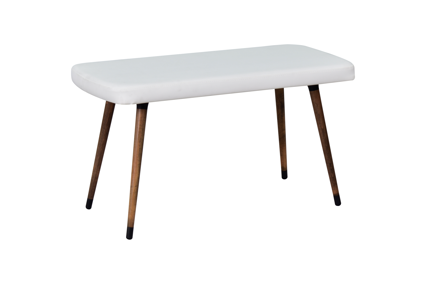 idea-soft-dino-bank-trendyol6 Dino Ahşap Ayak Beyaz Deri Mutfak Masası Bankı Kestane - Görsel 1