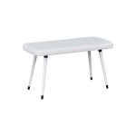 Dino Ahşap Ayak Beyaz Deri Mutfak Masası Bankı Beyaz