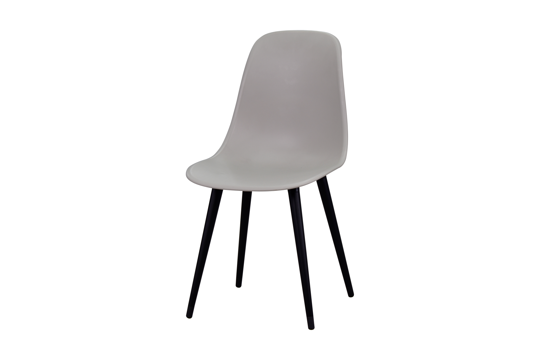 idea-soft-eames14 Eames Ahşap Ayak Plastik Gri Sandalye Siyah - Görsel 1
