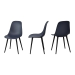 Eames Ahşap Ayak Plastik Antrasit Sandalye Siyah - Görsel 2