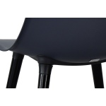 Eames Ahşap Ayak Plastik Antrasit Sandalye Siyah - Görsel 3