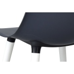 Eames Ahşap Ayak Plastik Antrasit Sandalye Beyaz - Görsel 3