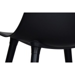 Eames Ahşap Ayak Plastik Siyah Sandalye Siyah - Görsel 3