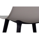 Eames Ahşap Ayak Plastik Gri Sandalye Siyah - Görsel 3