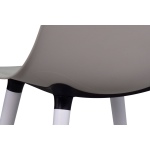 Eames Ahşap Ayak Plastik Gri Sandalye Beyaz - Görsel 3