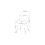 Eames Ahşap Ayak Plastik Antrasit Sandalye Kestane - Görsel 5