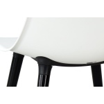 Eames Ahşap Ayak Plastik Beyaz Sandalye Siyah - Görsel 3