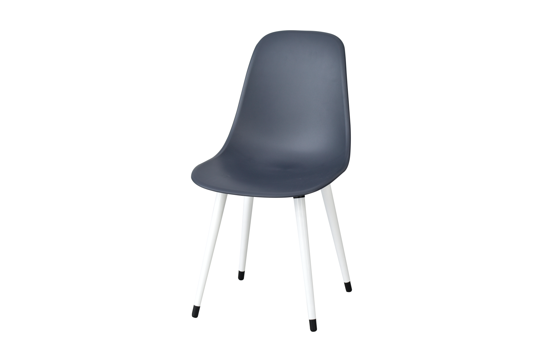 idea-soft-eames7 Eames Ahşap Ayak Plastik Antrasit Sandalye Beyaz - Görsel 1