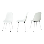 Eames Ahşap Ayak Plastik Beyaz Sandalye Beyaz - Görsel 2
