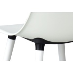 Eames Ahşap Ayak Plastik Beyaz Sandalye Beyaz - Görsel 3