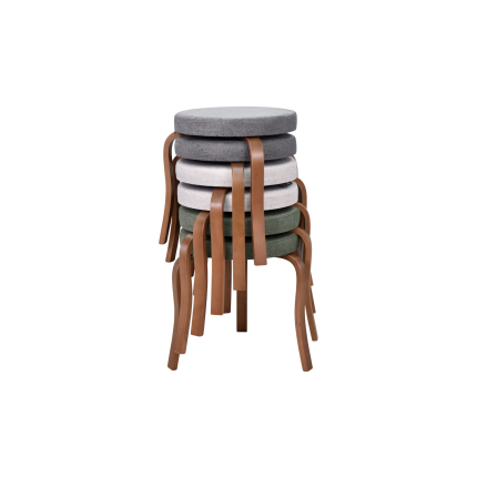 Ege Kestane Ahşap Ayak İstiflenebilir Mutfak-Balkon Taburesi 6 Adet - Karışık 1