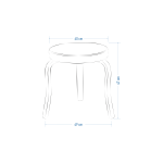 Ege Kestane Ahşap Ayak İstiflenebilir Mutfak-Balkon Taburesi Karışık 4 - 4 Adet - Görsel 4