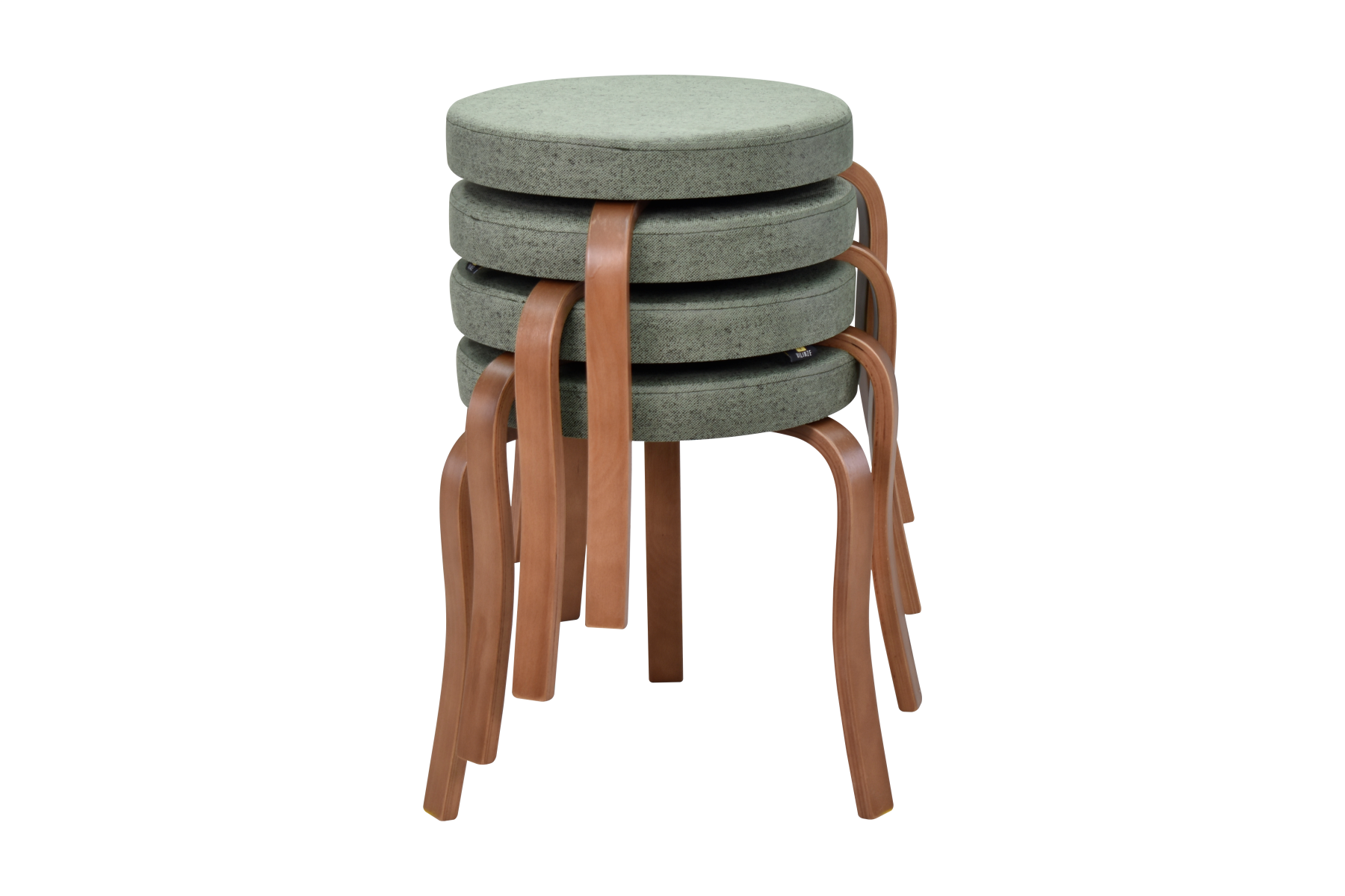 idea-soft-ege-tabure-kestane-ayak-sigma7 Ege Kestane Ahşap Ayak İstiflenebilir Mutfak-Balkon Taburesi 4 Adet - Yeşil - Görsel 1