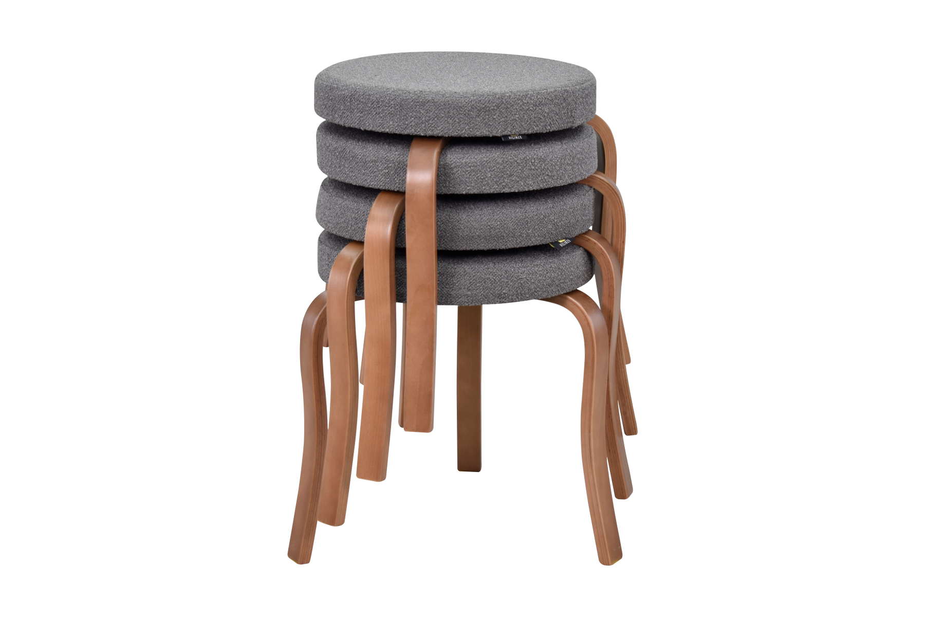 idea-soft-ege-tabure-kestane-ayak-teddy2 Ege Teddy Kestane Ahşap Ayak İstiflenebilir Mutfak-Balkon Taburesi Antrasit - 4 Adet - Görsel 1