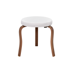 Ege Teddy Kestane Ahşap Ayak İstiflenebilir Mutfak-Balkon Taburesi Beyaz - 4 Adet - Görsel 2