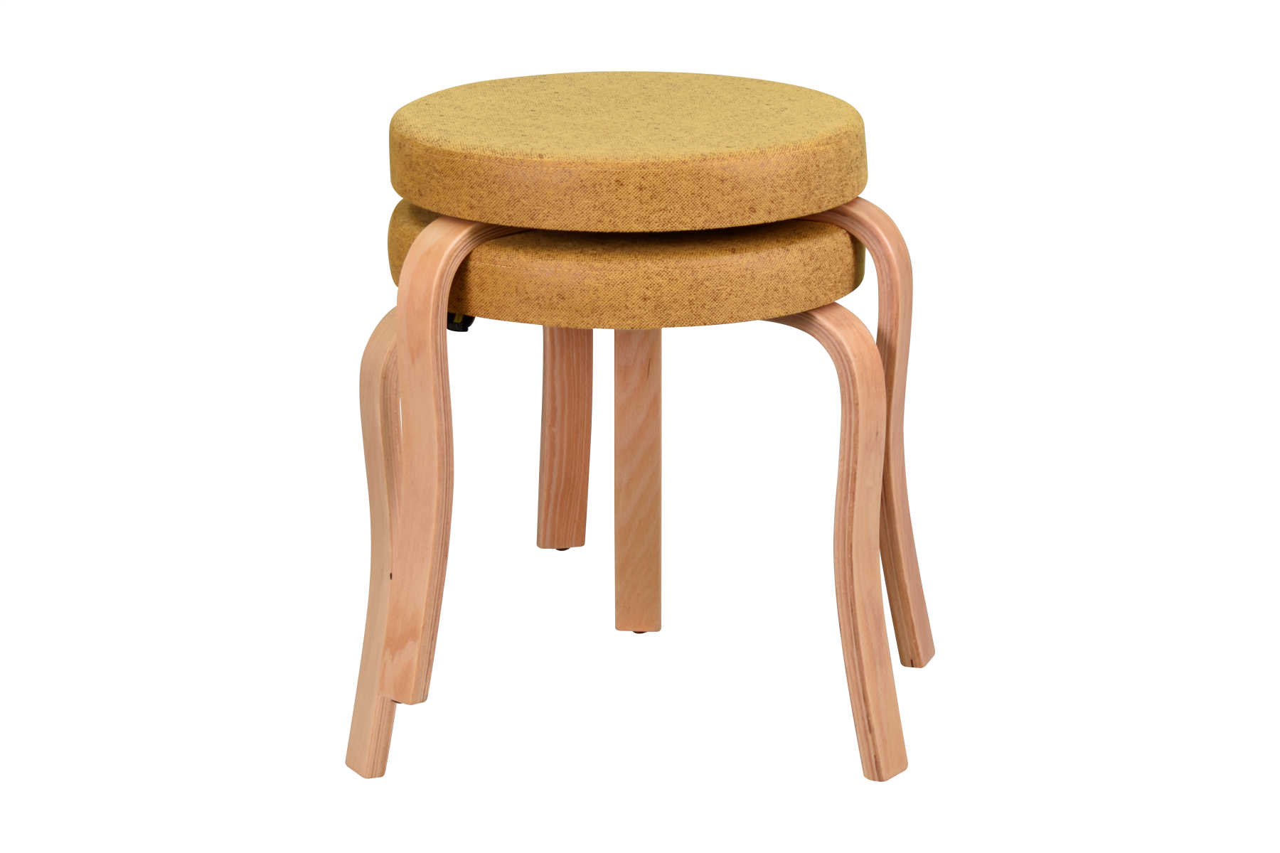 idea-soft-ege-tabure-naturel-ayak-sigma12 Ege Naturel Ahşap Ayak İstiflenebilir Mutfak-Balkon Taburesi 2 Adet - Sarı - Görsel 1