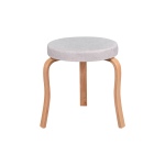 Ege Naturel Ahşap Ayak İstiflenebilir Mutfak-Balkon Taburesi 4 Adet - Krem - Görsel 2