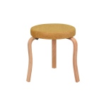 Ege Naturel Ahşap Ayak İstiflenebilir Mutfak-Balkon Taburesi 2 Adet - Sarı - Görsel 2