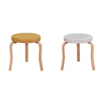 Ege Naturel Ahşap Ayak İstiflenebilir Mutfak-Balkon Taburesi 4 Adet - Karışık 4 - Görsel 2