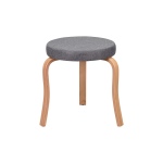 Ege Naturel Ahşap Ayak İstiflenebilir Mutfak-Balkon Taburesi 4 Adet - Gri - Görsel 2