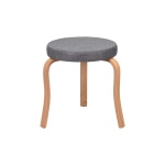 Ege Naturel Ahşap Ayak İstiflenebilir Mutfak-Balkon Taburesi 2 Adet - Gri - Görsel 2