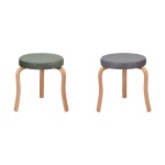 Ege Naturel Ahşap Ayak İstiflenebilir Mutfak-Balkon Taburesi 4 Adet - Karışık 7 - Görsel 2