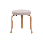 Ege Teddy Naturel Ahşap Ayak İstiflenebilir Mutfak-Balkon Taburesi Bej - 6 Adet - Görsel 2