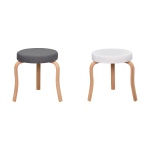 Ege Teddy Naturel Ahşap Ayak İstiflenebilir Mutfak-Balkon Taburesi 6 Adet - Karışık 1 - Görsel 2