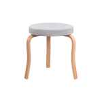 Ege Teddy Naturel Ahşap Ayak İstiflenebilir Mutfak-Balkon Taburesi Açık Gri - 4 Adet - Görsel 2