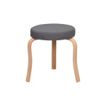 Ege Teddy Naturel Ahşap Ayak İstiflenebilir Mutfak-Balkon Taburesi Antrasit - 2 Adet - Görsel 2