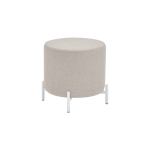 Çok Amaçlı Beyaz Metal Ayak C Sehpa Puf Seti Teddy Bej - Görsel 4