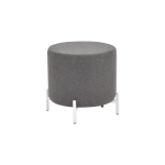 Çok Amaçlı Beyaz Metal Ayak C Sehpa Puf Seti Teddy Gri - Görsel 4