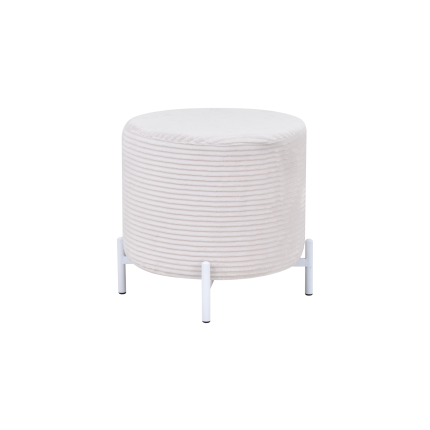 Pony Çok Amaçlı Dekoratif Puf Krem - Beyaz