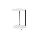 Çok Amaçlı Beyaz Metal C Sehpa Puf Seti Sarı - Görsel 5