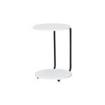 Çok Amaçlı Beyaz Metal C Sehpa Puf Seti Gri - Görsel 5