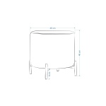 Çok Amaçlı Beyaz Metal C Sehpa Puf Seti Sarı - Görsel 6