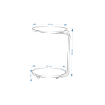 Çok Amaçlı Gold Metal Ayak C Sehpa Puf Seti Kestane - Teddy Bej - Görsel 6