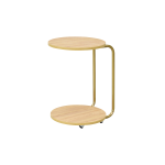 Çok Amaçlı Gold Metal Ayak C Sehpa Puf Seti Naturel - Teddy Açık Gri - Görsel 3