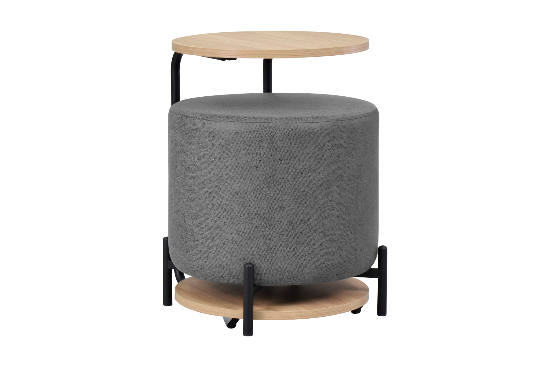 idea-soft-emr-naturel-pony-sigma1 Çok Amaçlı Naturel Metal C Sehpa Puf Seti Gri - Görsel 1