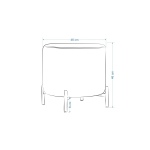 Pony Çok Amaçlı Dekoratif Puf Kiremit - Beyaz - Görsel 7