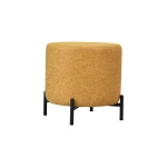 Çok Amaçlı Naturel Metal C Sehpa Puf Seti Sarı - Görsel 3