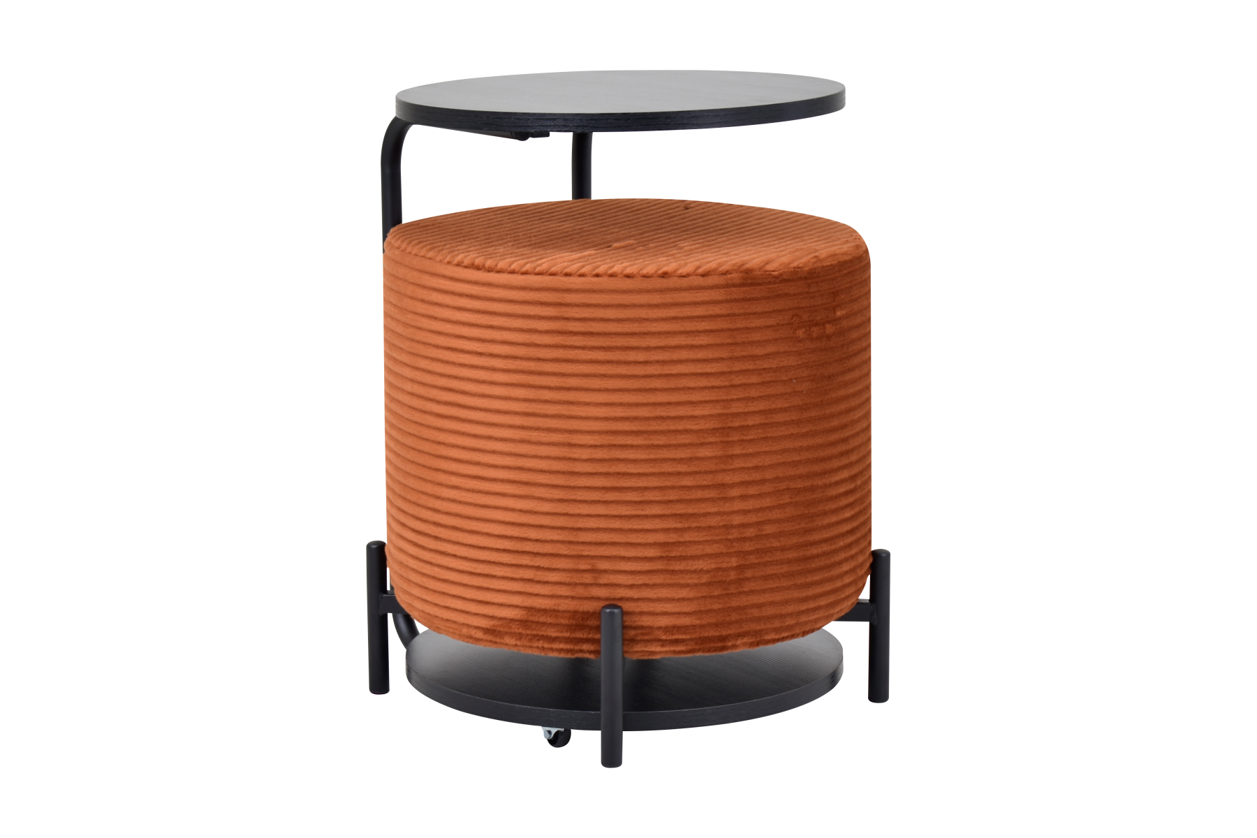 idea-soft-emr-siyah-kanyon1 Çok Amaçlı Siyah Metal Ayak C Sehpa Puf Seti Kiremit - Siyah - Görsel 1