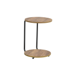 Çok Amaçlı Siyah Metal Ayak C Sehpa Puf Seti Yeşil - Kestane - Görsel 6