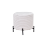 Pony Çok Amaçlı Dekoratif Puf Krem - Siyah