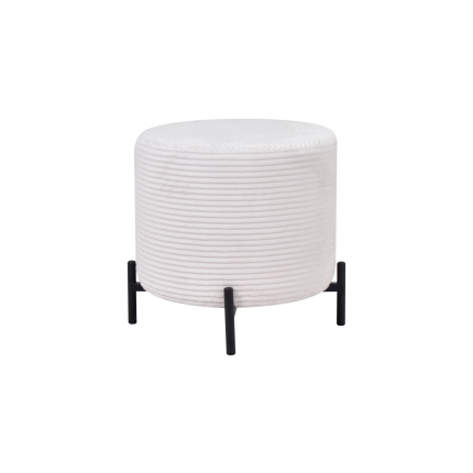 Pony Çok Amaçlı Dekoratif Puf Krem - Siyah