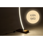 Jedi Kestane Ahşap LED Dekoratif Ayaklı Lambader Gün Işığı - Görsel 4