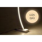 Jedi Beyaz Ahşap LED Dekoratif Ayaklı Lambader Gün Işığı - Görsel 4