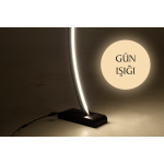 Jedi Siyah Ahşap LED Dekoratif Ayaklı Lambader Gün Işığı - Görsel 4